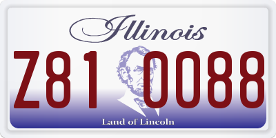 IL license plate Z810088