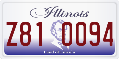 IL license plate Z810094