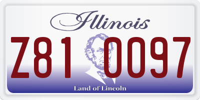 IL license plate Z810097