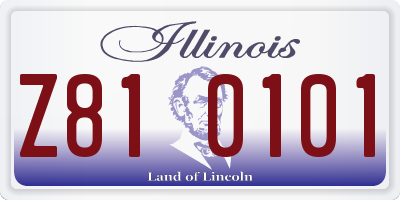 IL license plate Z810101