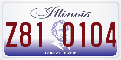 IL license plate Z810104