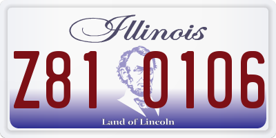 IL license plate Z810106