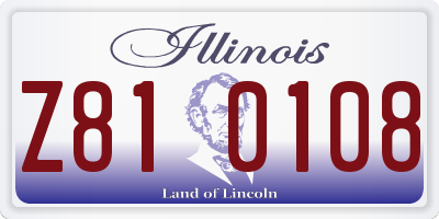 IL license plate Z810108