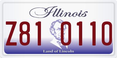 IL license plate Z810110