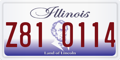 IL license plate Z810114