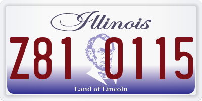 IL license plate Z810115