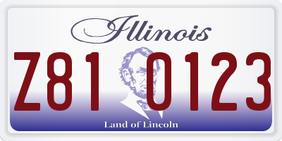 IL license plate Z810123