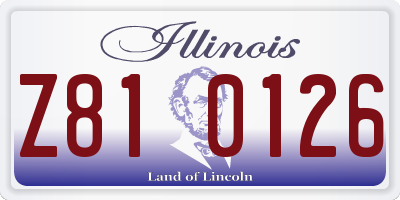 IL license plate Z810126