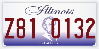 IL license plate Z810132