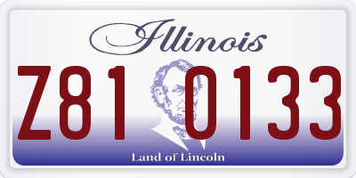 IL license plate Z810133