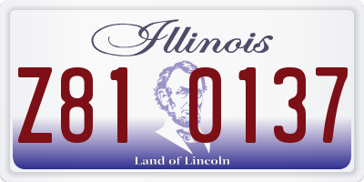 IL license plate Z810137