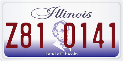 IL license plate Z810141
