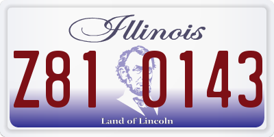 IL license plate Z810143