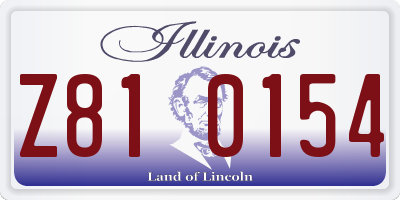 IL license plate Z810154