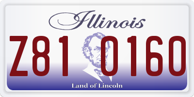 IL license plate Z810160