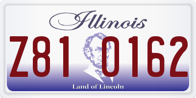 IL license plate Z810162