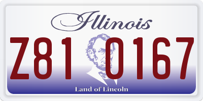 IL license plate Z810167