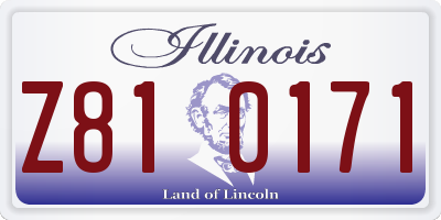 IL license plate Z810171