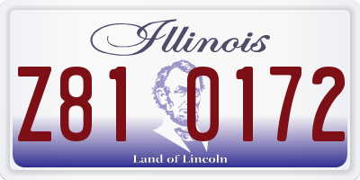 IL license plate Z810172
