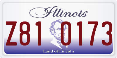 IL license plate Z810173
