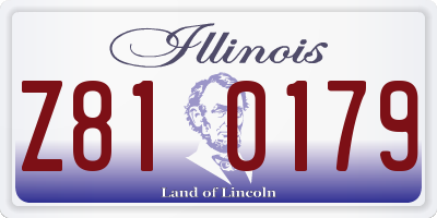 IL license plate Z810179