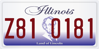 IL license plate Z810181