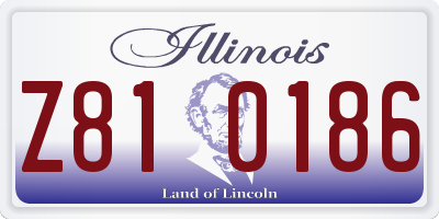 IL license plate Z810186