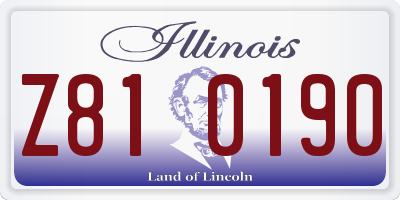 IL license plate Z810190