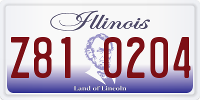 IL license plate Z810204