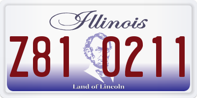 IL license plate Z810211