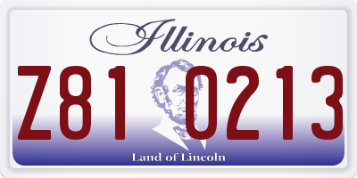 IL license plate Z810213