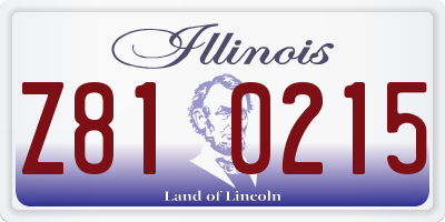 IL license plate Z810215