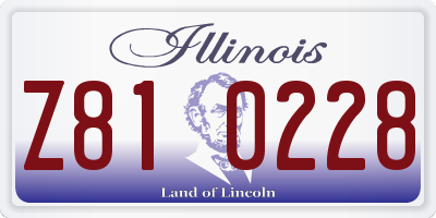 IL license plate Z810228