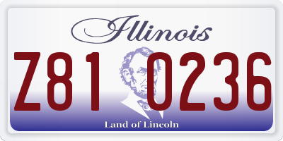 IL license plate Z810236