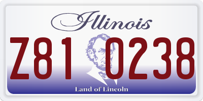 IL license plate Z810238