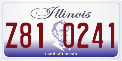 IL license plate Z810241