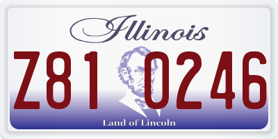 IL license plate Z810246