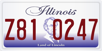 IL license plate Z810247