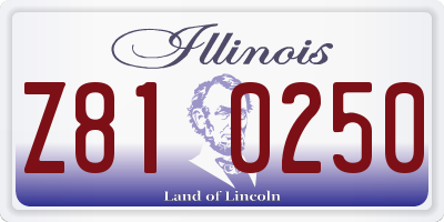 IL license plate Z810250