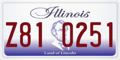 IL license plate Z810251