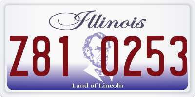 IL license plate Z810253