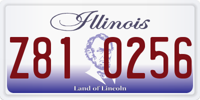 IL license plate Z810256