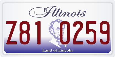 IL license plate Z810259