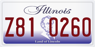 IL license plate Z810260