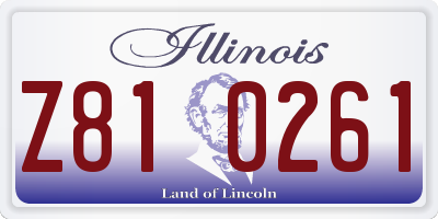 IL license plate Z810261