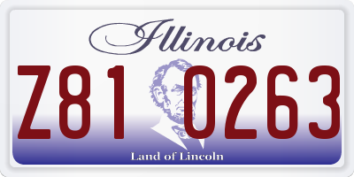 IL license plate Z810263