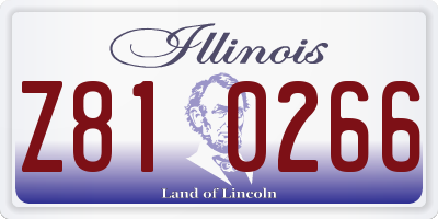 IL license plate Z810266