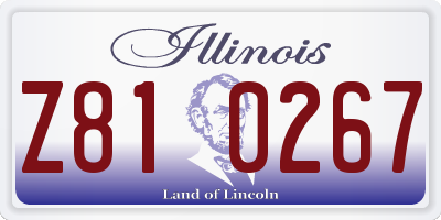 IL license plate Z810267
