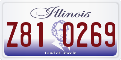 IL license plate Z810269