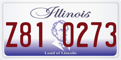 IL license plate Z810273